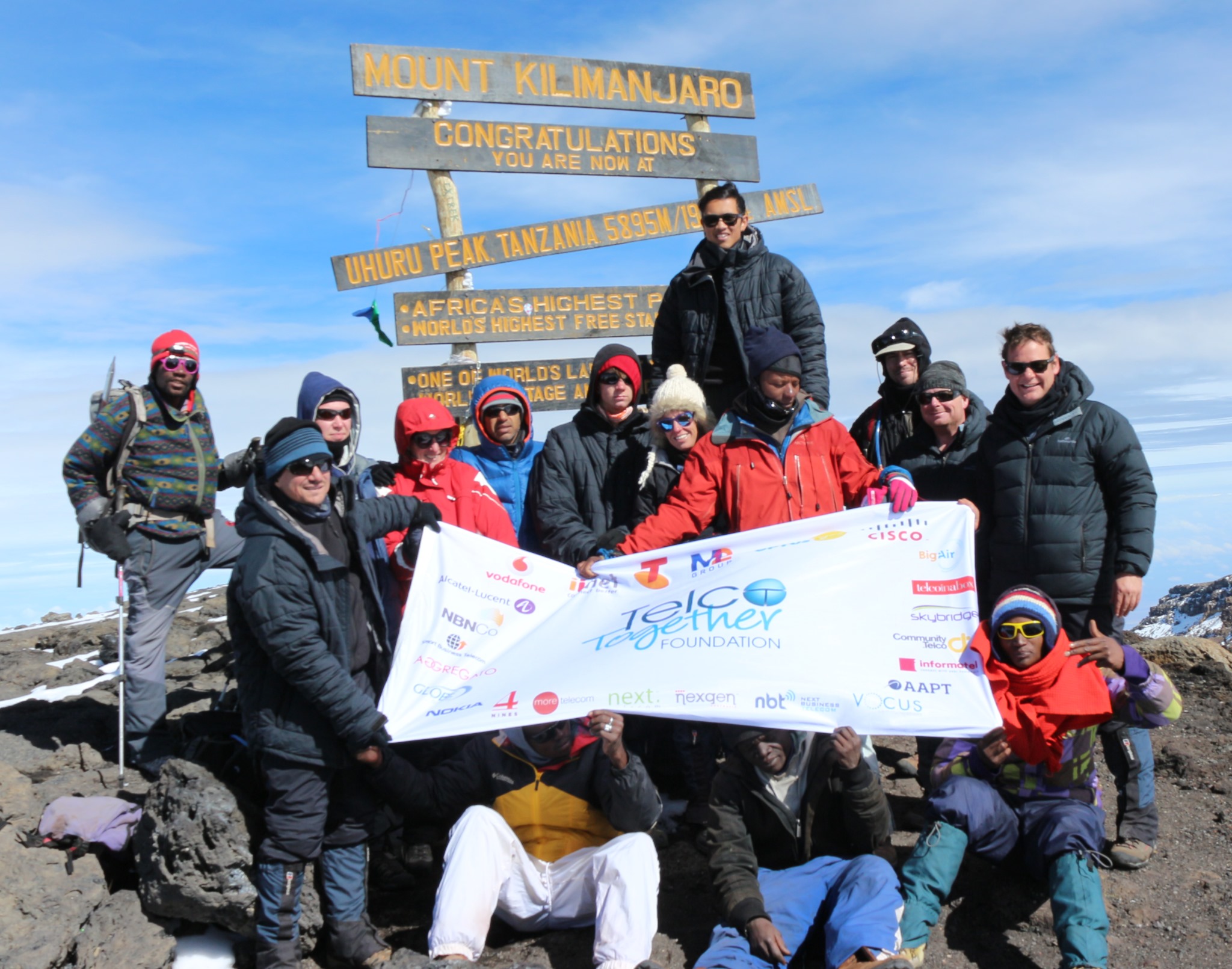 Kilimanjaro 2015 - Telco Together Foundation Team Photo