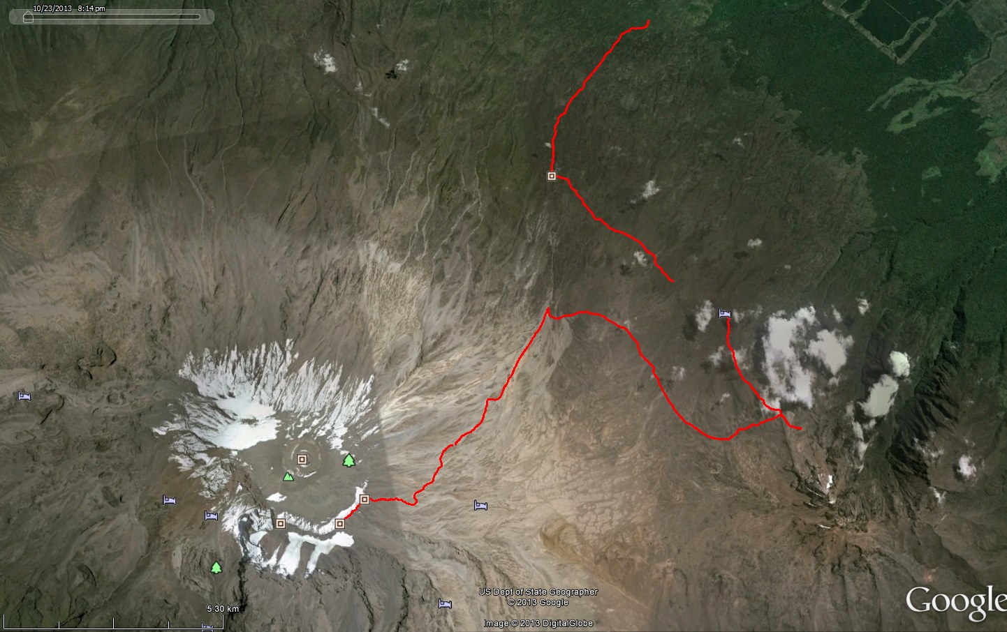GPS Data Set on Google Earth