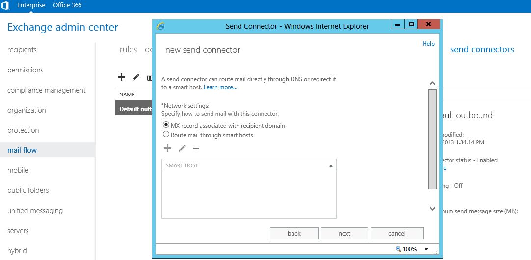 Exchange - Send Connector Destination Exchange - Send Connector Destination